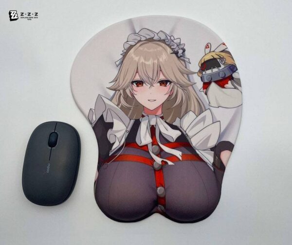 Alexandrina Sebastiane 3D Mousepad Zenless Zone Zero Hoyoverse Fan made Merch ZZZ Oppai Wrist Support