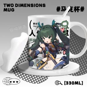 Zenless Zone Zero Qingyiu Soaring Flame Ceramic Mug for Students and Office