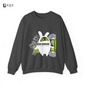 Bangboo Zenless Zone Zero Stylish Streetwear Graphic | Kawaii Subtle Monochrome ZZZ Cozy Heavy Blend Unisex Crewneck Sweatshirt Sweater