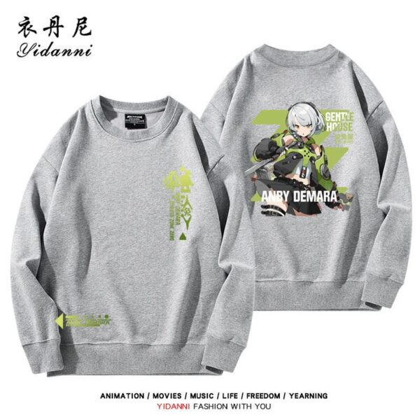 Zenless Zone Zero Anby Sweatshirt Game Characters Pullover Autumn and Winter Game Anby Character Sweatshirt