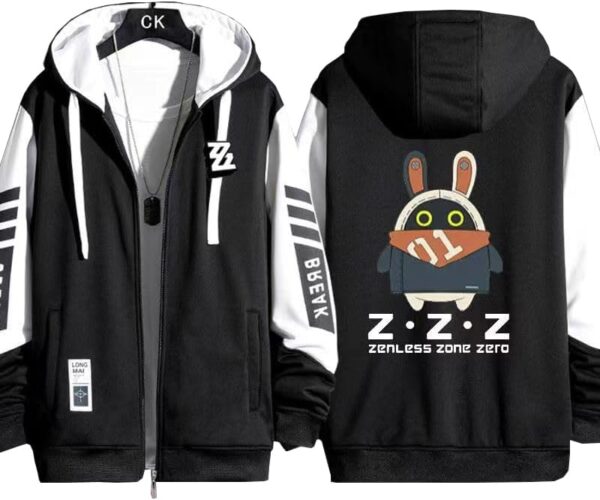 Zenless Zone Zero Thin Zippered Hoodie Spring And Autumn Winter Casual Sportswear Game Clothing