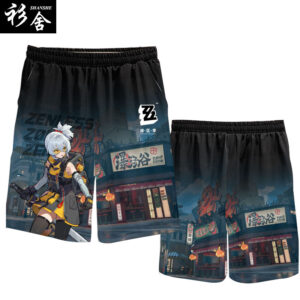 Zenless Zone Zero - Gradient Pattern Print Characters Shorts