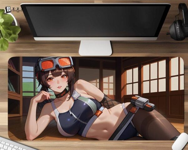 ZZZ Grace Howard XL Mouse Pad – Custom Futuristic Anime Electric Anomaly Agent Desk Mat