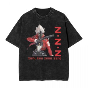 Video Game Zenless Zone Zero T-Shirt Summer Y2K Retro T-Shirts 2024 Cotton Fashion Tshirt For Men Short-Sleeved Simple Clothes