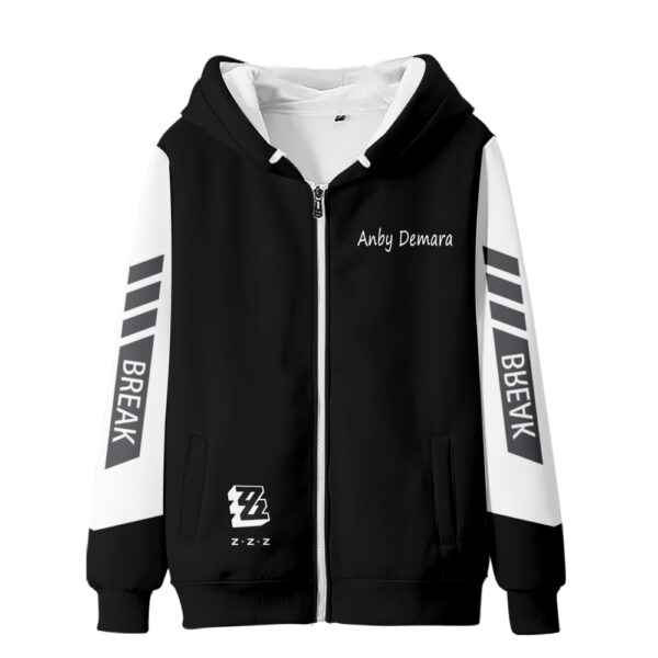 Game Fans Cosplay Zenless Zone Zero Anime Thin Zippered Hoodie Spring Autumn Black White Casual Women Men Sportswear Clothing