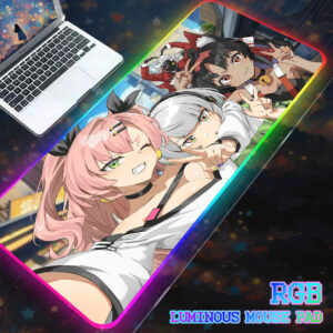 Zenless Zone Zero Nicole Derama RGB Mouse Pad Computer Mat Pc Gamer Large Play Pad Backlight LOL Gaming Accessories