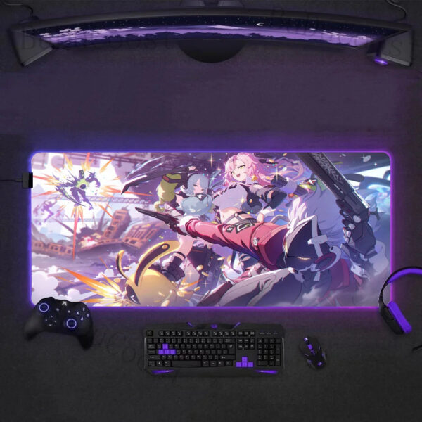 Zenless Zone Zero Hd Print Rgb Mouse Pad Xxl Backlight Led Game Accessories Mouse Pad