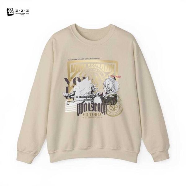 Von Lycaon Zenless Zone Zero Stylish Streetwear Graphic Sweater | ZZZ Inspired Aesthetic Cozy Heavy Blend Unisex Crewneck Sweatshirt Sweater