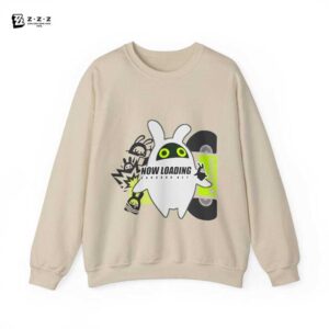 Bangboo Zenless Zone Zero Stylish Streetwear Graphic | Kawaii Subtle Monochrome ZZZ Cozy Heavy Blend Unisex Crewneck Sweatshirt Sweater