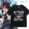 Zenless Zone Zero Ellen Joe Anime Cosplay T-shirt Short Sleeve Unisex Men TEE N1