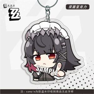 Zenless Zone Zero Ellen Joe Chibi Version Acrylic Backpack Keychain