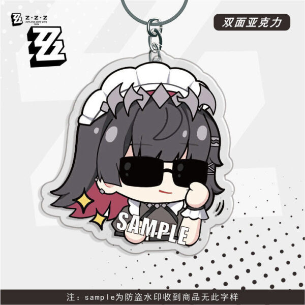 Zenless Zone Zero Ellen Joe Chibi Version Acrylic Backpack Keychain