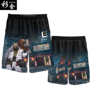 Zenless Zone Zero - Gradient Pattern Print Characters Shorts