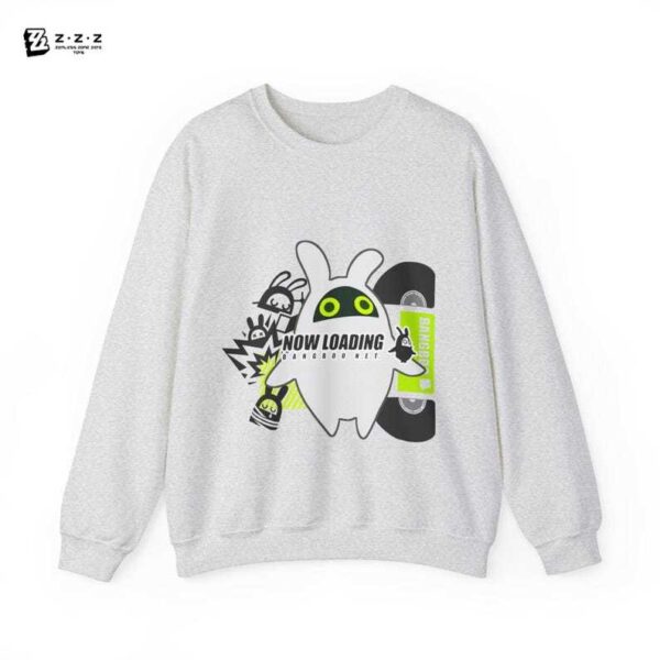 Bangboo Zenless Zone Zero Stylish Streetwear Graphic | Kawaii Subtle Monochrome ZZZ Cozy Heavy Blend Unisex Crewneck Sweatshirt Sweater