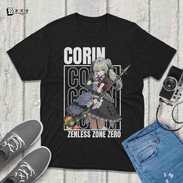 Corin Zenless Zone Zero T-Shirt Streetwear Unisex Anime Graphic Tee Unisex Graphic Shirt Anime Merchandise Trendy ZZZ Game Merchandise