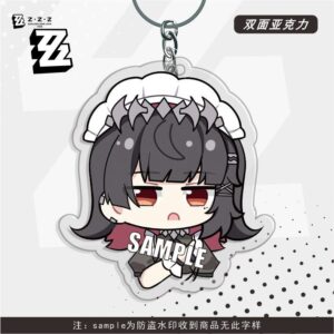 Zenless Zone Zero Ellen Joe Chibi Version Acrylic Backpack Keychain