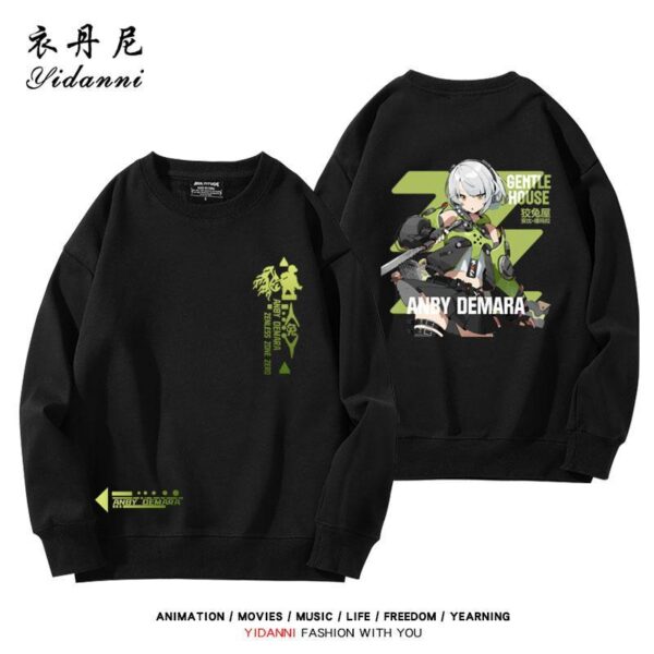 Zenless Zone Zero Anby Sweatshirt Game Characters Pullover Autumn and Winter Game Anby Character Sweatshirt