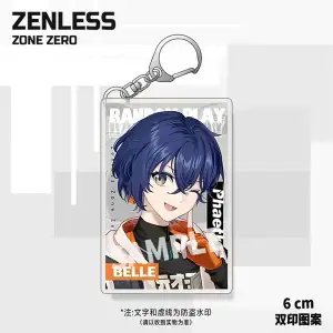 Zenless Zone Zero Double Print Pattern Peripheral Keychain 9 Game Characters Acrylic Pendant Gift