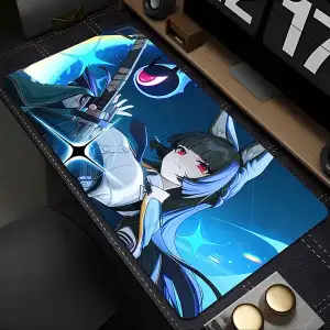 Hot Sale Hoshimi Miyabi Zenless Zone Zero RGB Large Mouse Pad ZZZ Section 6 Mousepad Xxl Keyboard Mat Gamer Desk Carpet