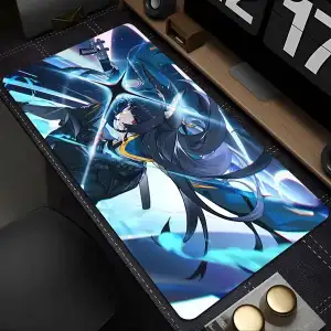 Hot Sale Hoshimi Miyabi Zenless Zone Zero RGB Large Mouse Pad ZZZ Section 6 Mousepad Xxl Keyboard Mat Gamer Desk Carpet