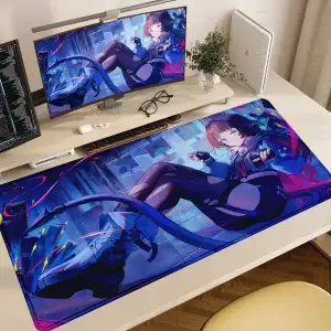 Best Sellers Zenless Zone Zero Jane Doe Electronic RGB Mouse Pad Computer Office Large Game Accessories Mouse Pad