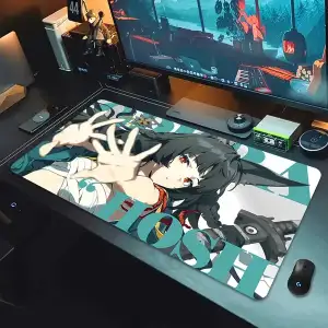 Hot Sale Hoshimi Miyabi Zenless Zone Zero RGB Large Mouse Pad ZZZ Section 6 Mousepad Xxl Keyboard Mat Gamer Desk Carpet