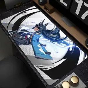 Hot Sale Hoshimi Miyabi Zenless Zone Zero RGB Large Mouse Pad ZZZ Section 6 Mousepad Xxl Keyboard Mat Gamer Desk Carpet