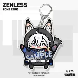 Zenless Zone Zero Double Print Pattern Peripheral Keychain 9 Game Characters Acrylic Pendant Gift