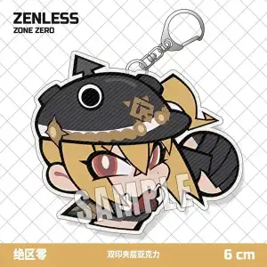 Zenless Zone Zero Caesar King ,Lucy,Burnice White, Piper Wheel Keychain Acrylic Pendant