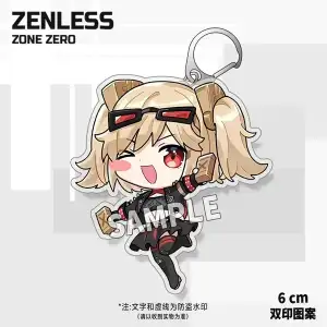 Zenless Zone Zero Double Print Pattern Peripheral Keychain 9 Game Characters Acrylic Pendant Gift