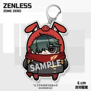 Zenless Zone Zero Double Print Pattern Peripheral Keychain 9 Game Characters Acrylic Pendant Gift