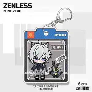 Zenless Zone Zero Double Print Pattern Peripheral Keychain 9 Game Characters Acrylic Pendant Gift