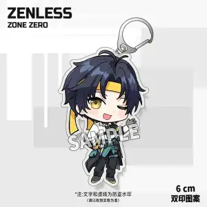 Zenless Zone Zero Double Print Pattern Peripheral Keychain 9 Game Characters Acrylic Pendant Gift