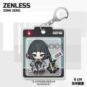 Zenless Zone Zero Double Print Pattern Peripheral Keychain 9 Game Characters Acrylic Pendant Gift