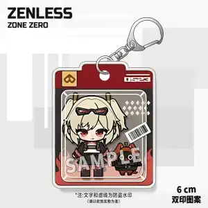 Zenless Zone Zero Double Print Pattern Peripheral Keychain 9 Game Characters Acrylic Pendant Gift