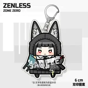 Zenless Zone Zero Double Print Pattern Peripheral Keychain 9 Game Characters Acrylic Pendant Gift