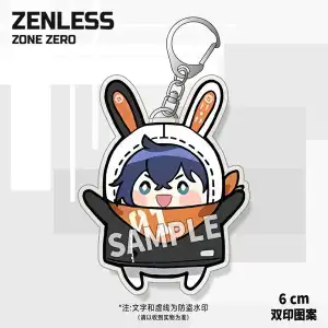 Zenless Zone Zero Double Print Pattern Peripheral Keychain 9 Game Characters Acrylic Pendant Gift