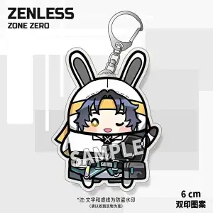 Zenless Zone Zero Double Print Pattern Peripheral Keychain 9 Game Characters Acrylic Pendant Gift