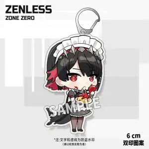 Zenless Zone Zero Double Print Pattern Peripheral Keychain 9 Game Characters Acrylic Pendant Gift