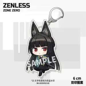 Zenless Zone Zero Double Print Pattern Peripheral Keychain 9 Game Characters Acrylic Pendant Gift