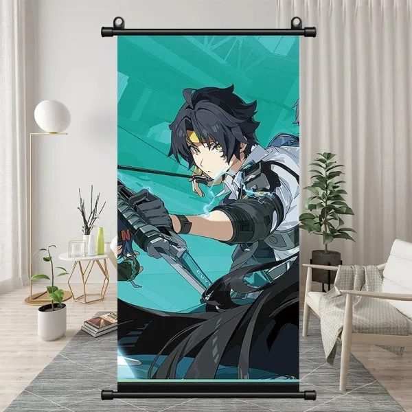 Zenless Zone Zero Asaba Harumasa，Evelyn Chevalier，Hoshimi Miyabi, Belle Bedroom Bedside Decoration Hanging Paintings