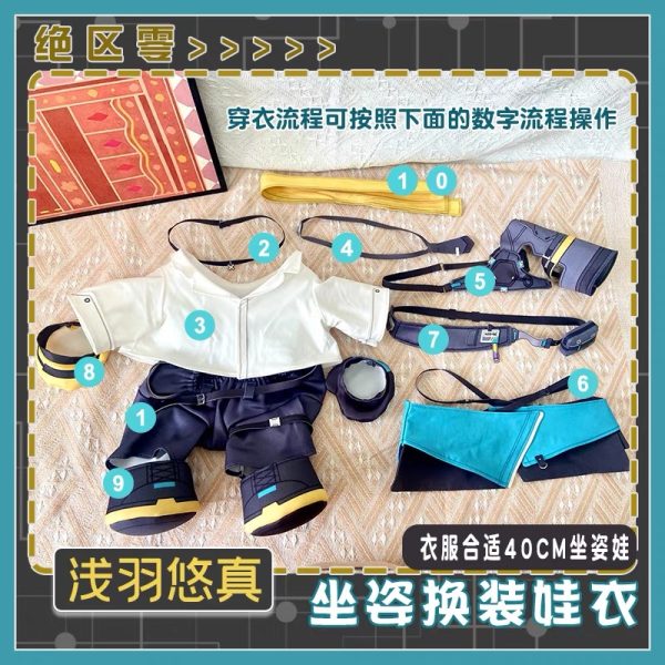 Zenless Zone Zero Asaba Harumasa Plush Doll Game Handsome Boy Cotton Stuffed Body Dress Up Clothes 40cm Plush Toy