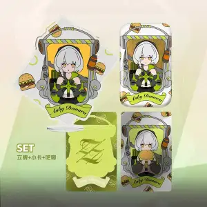 Zenless Zone Zero Toys - Anby Demara Acrylic Stand, Keychain – Character Card and Keychain Gift Set Merchandise