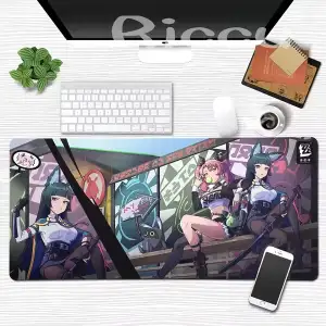 Hot Sale Hoshimi Miyabi Zenless Zone Zero RGB Large Mouse Pad ZZZ Section 6 Mousepad Xxl Keyboard Mat Gamer Desk Carpet