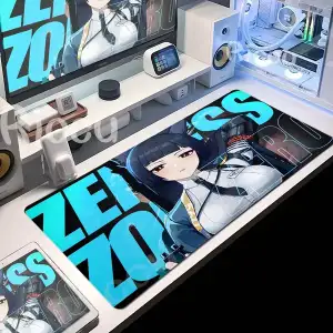 Hot Sale Hoshimi Miyabi Zenless Zone Zero RGB Large Mouse Pad ZZZ Section 6 Mousepad Xxl Keyboard Mat Gamer Desk Carpet