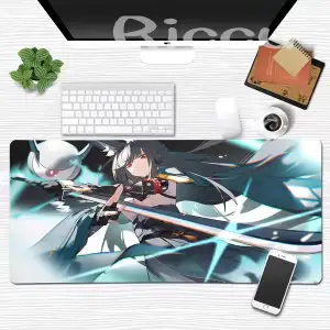 Hot Sale Hoshimi Miyabi Zenless Zone Zero RGB Large Mouse Pad ZZZ Section 6 Mousepad Xxl Keyboard Mat Gamer Desk Carpet