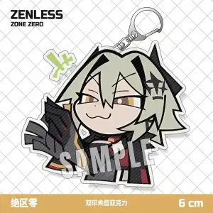 Zenless Zone Zero Caesar King ,Lucy,Burnice White, Piper Wheel Keychain Acrylic Pendant