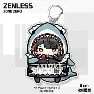 Zenless Zone Zero Double Print Pattern Peripheral Keychain 9 Game Characters Acrylic Pendant Gift