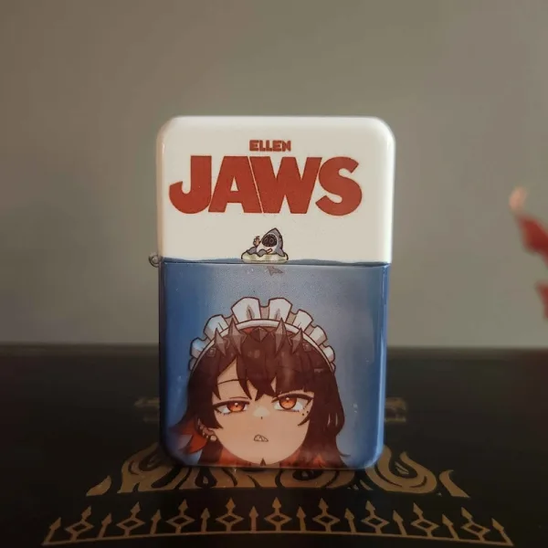 Zenless Zone Zero Ellen Joe Lighter Jaws Windproof Lighter - Jaws Parody Poster W/ Full Color