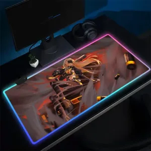 Trigger ZZZ Mouse Pad Anime Gaming Mouse Pad LED Table Pads Backlit Rubber Desktop XXL RGB Desk Mats